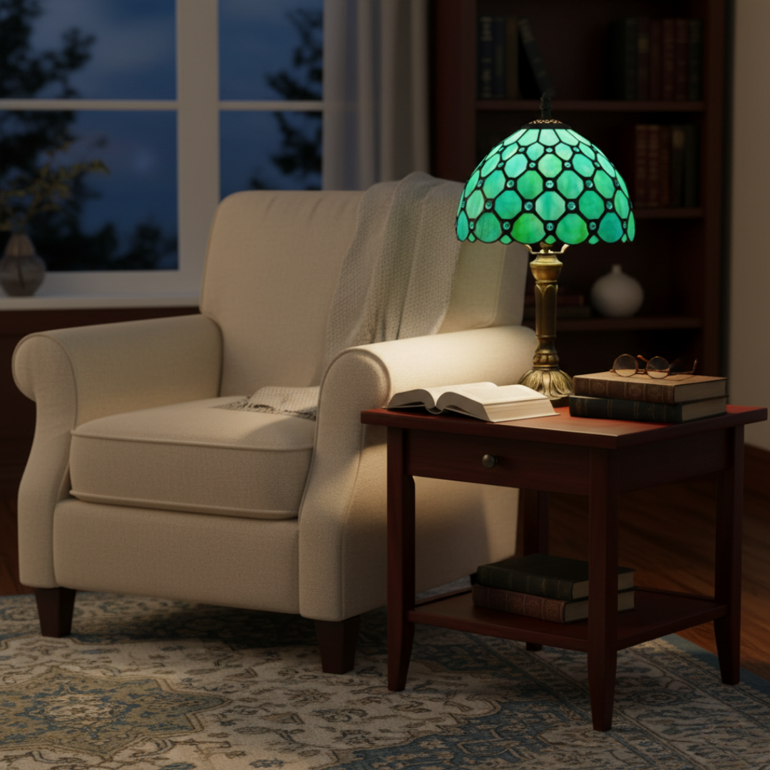 Κομψή μπαρόκ επιτραπέζια λάμπα