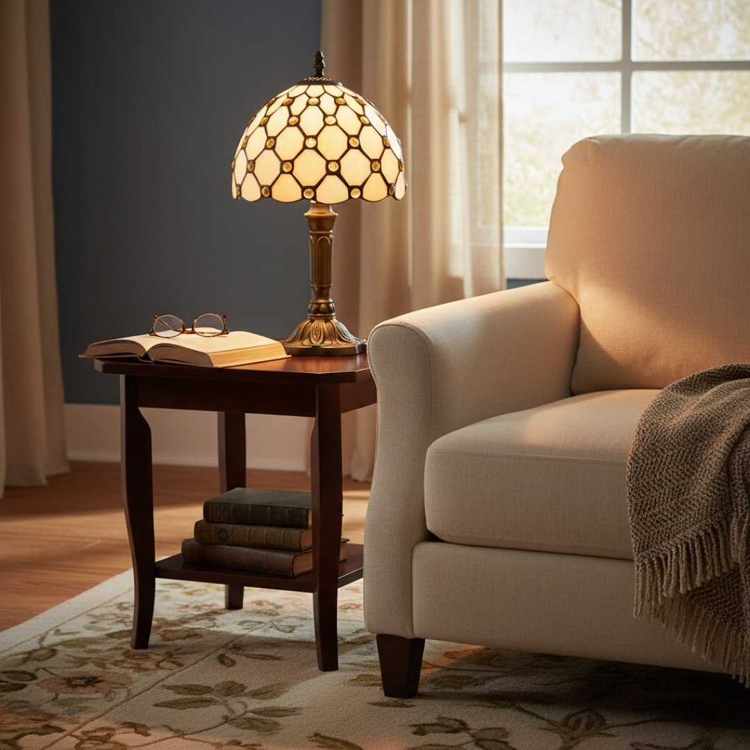 Πολυτελής ρετρό μπαρόκ επιτραπέζια λάμπα