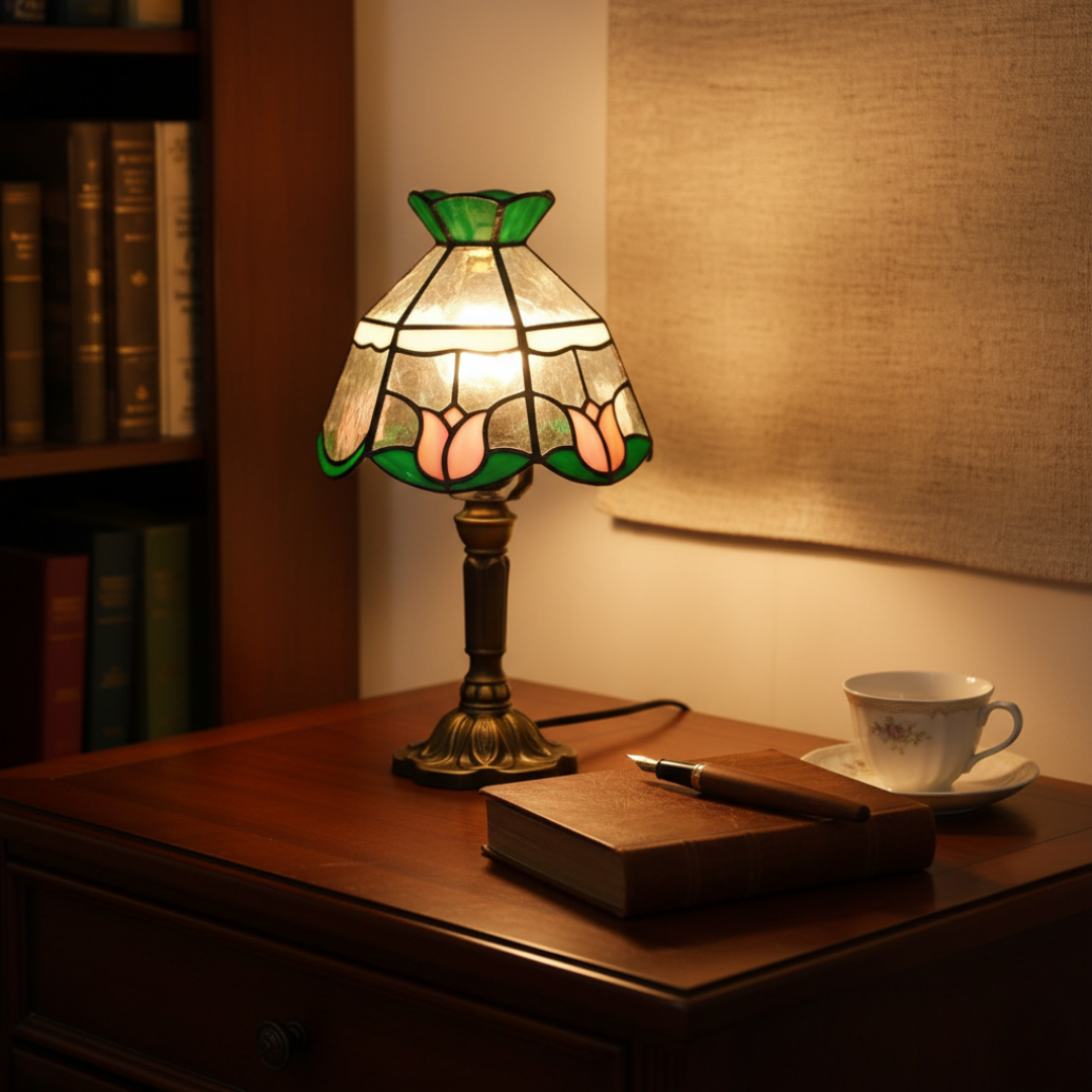 Αντίκα μπαρόκ επιτραπέζια λάμπα LED