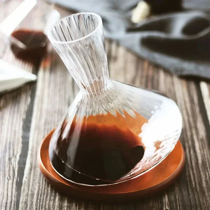 Περιστρεφόμενη κρυστάλλινη καράφα κρασιού 1L