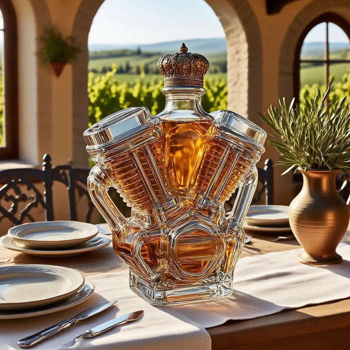 Γυάλινη καράφα ουίσκι μοτοσικλέτα